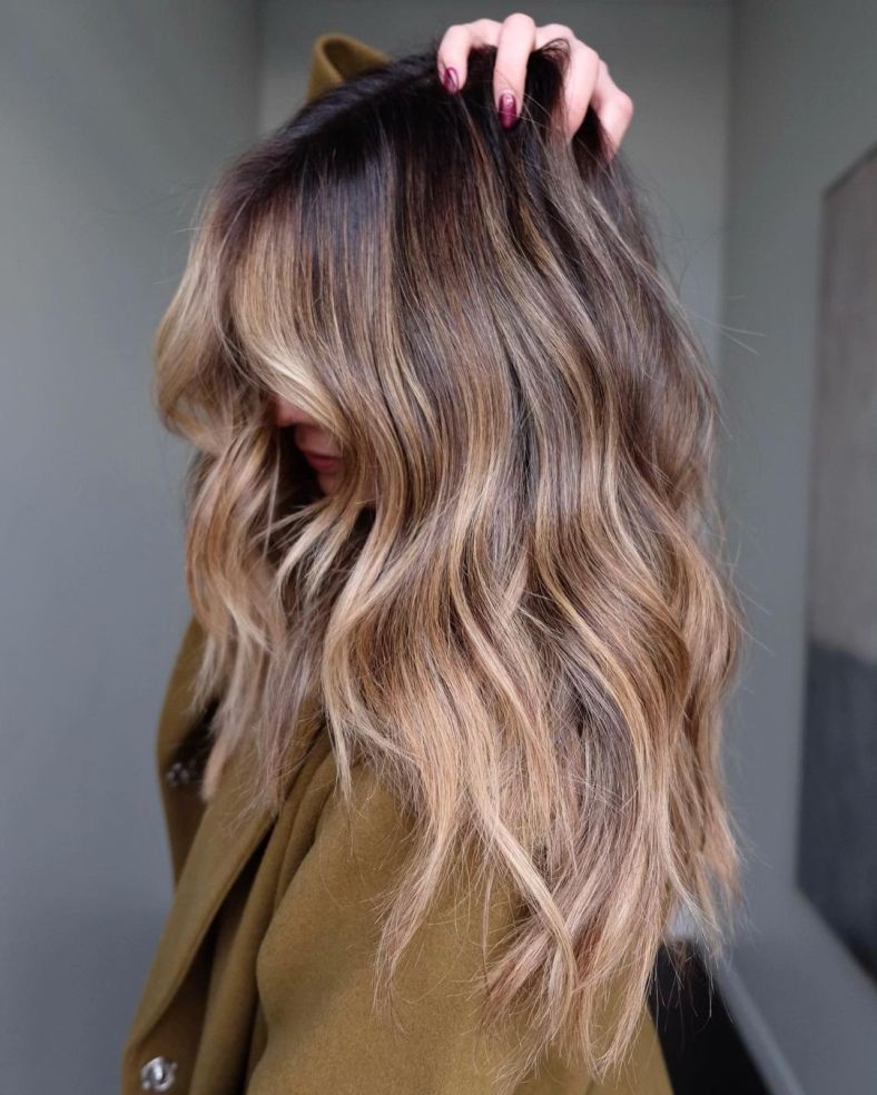 Plavi balayage rezultat